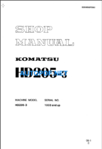 HD205-3 Shop Manual
