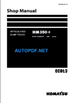 HM350-2 (SERIAL NUMBERS 2001 and up) Shop Manual