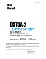 Komatsu Dozer D575A-2 Shop Manual