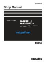 WA200-6 WA200PZ-6 Shop Manual