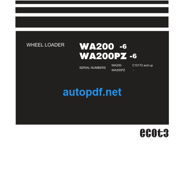 WA200-6 WA200PZ-6 Shop Manual