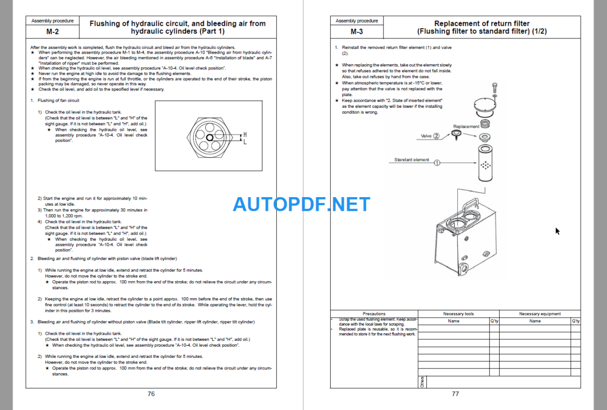 Komatsu Dozer D155AXI-8 Field Assembly Instruction