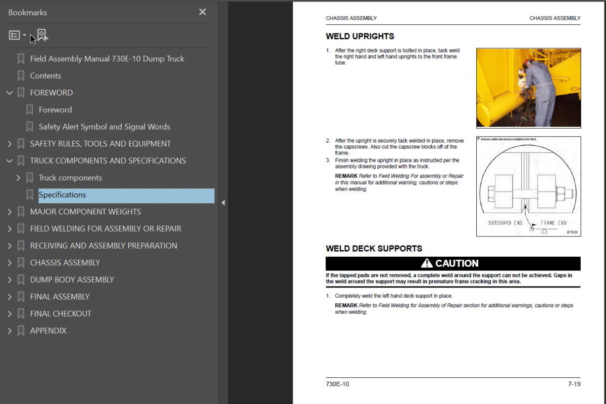 Komatsu 730E-10 Field Assembly Manual