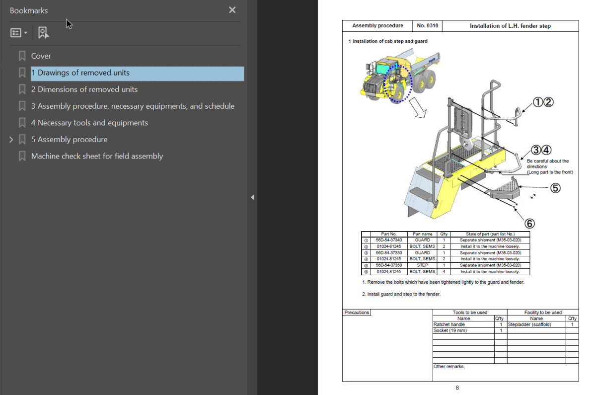 Komatsu HM300-5E0 (20001 and up) Shop Manual