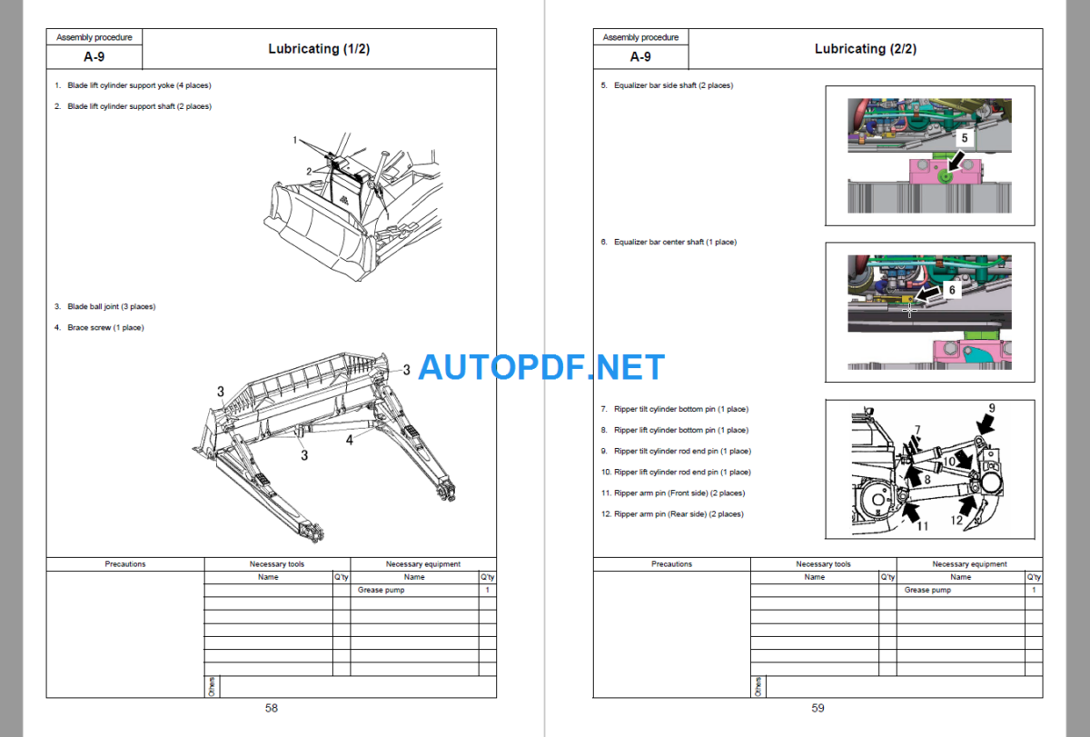 Komatsu Dozer D155AXI-8E0 Field Assembly Instruction