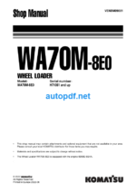 WA70M-8E0 H71051 and up Shop Manual