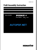 Komatsu Dozer D155AXI-8 Field Assembly Instruction (100040 and up)