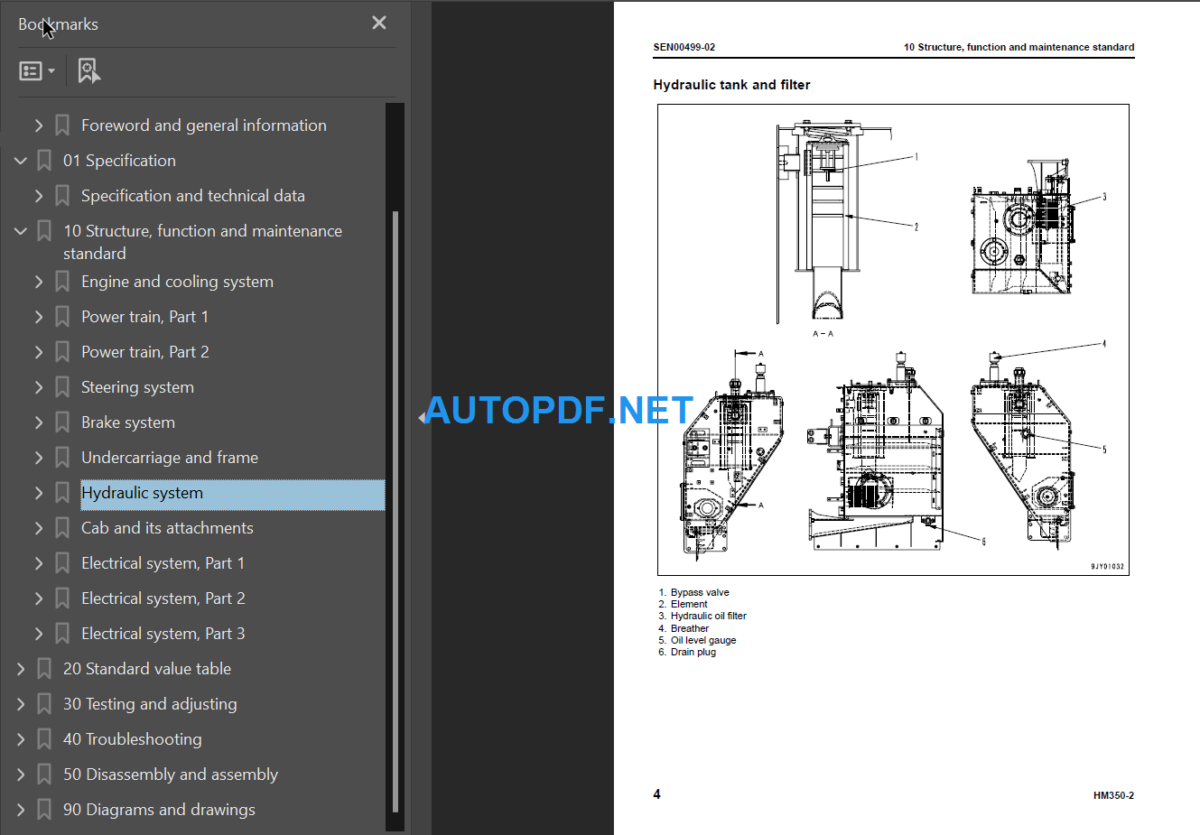 HM350-2 (SERIAL NUMBERS 2001 and up) Shop Manual