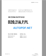 Komatsu Dozer D2021APPL Shop Manual