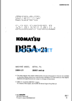 Komatsu Dozer D85A-21 Shop Manual