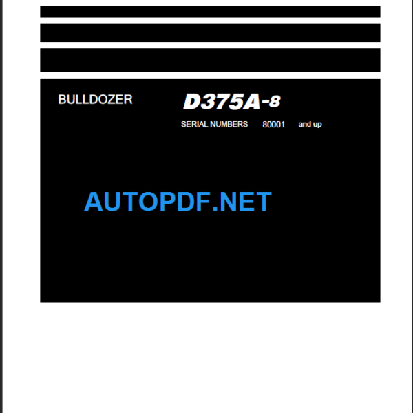 D375A-8 (80001 and up) Shop Manual