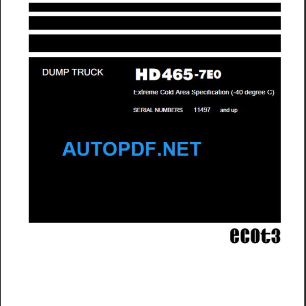 HD465-7E0 Shop Manual