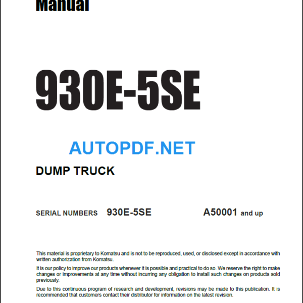 930-5SE Shop Manual