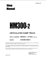 Komatsu HM300-2 (A11001 and up) Shop Manual