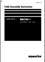 Komatsu HD785-7 Field Assembly Instruction