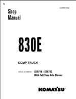 Komatsu 830E (A30710 - A30732 With Full Time Axle Blowler) Shop Manual