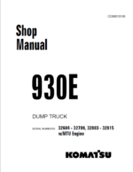 Komatsu 930E (32604 - 32789 32803 - 32815 MTU Engine) Shop Manual