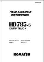 Komatsu HD785-5 Field Assembly Instruction