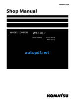 WA320-7 SERIAL NUMBERS H01051 and up 80001 and up Shop Manual