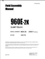 Komatsu 960E-2K Field Assembly Manual