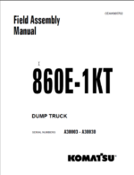 Komatsu 860E-1KT Field Assembly Manual