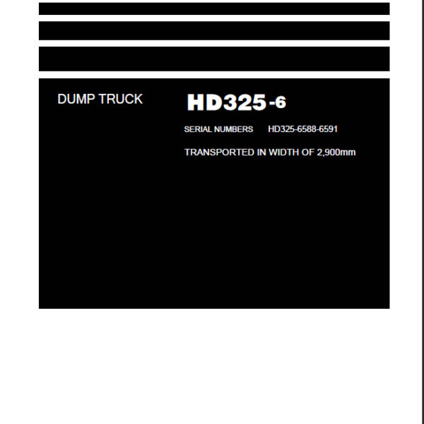 HD325-6 Shop Manual