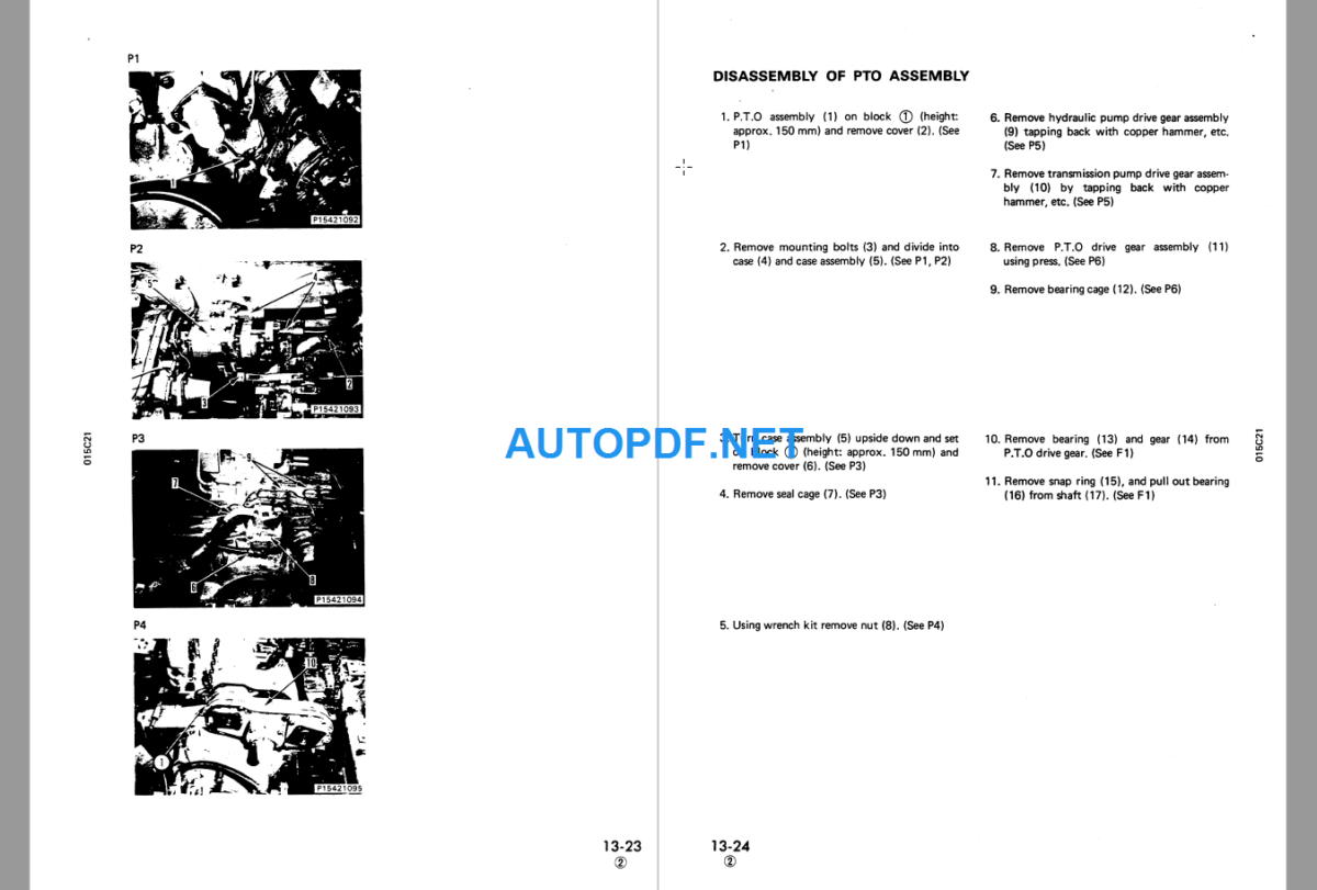 Komatsu Dozer D85A-21 Shop Manual