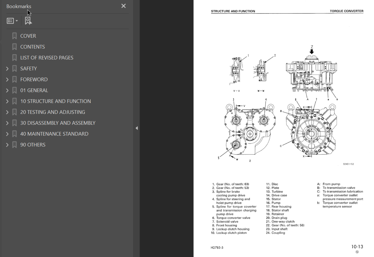 Komatsu HD785-5 (4001 and up) HD985-5 (1021 and up) (SEBM013918) Shop Manual