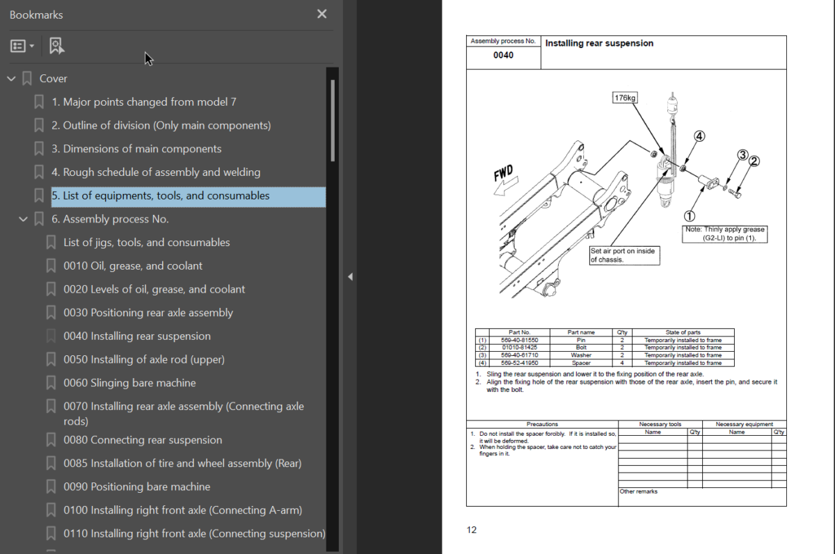 Komatsu HD465-7E0 Field Assembly Instruction