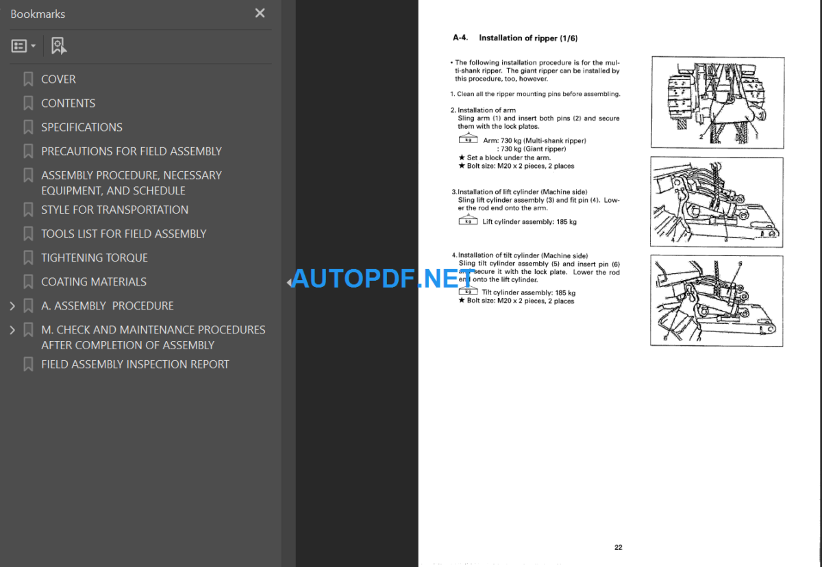 D275A-5  D275AX-5 Field Assembly Instruction