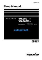 WA380-6 WA380Z-6 Shop Manual