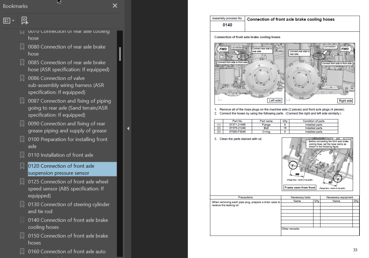 Komatsu HD785-7 Field Assembly Instruction