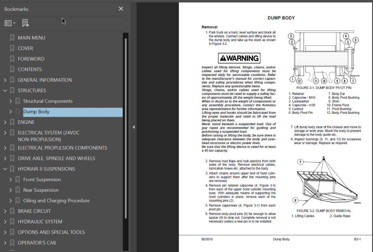 Komatsu 830E (A30710 - A30732 With Full Time Axle Blowler) Shop Manual