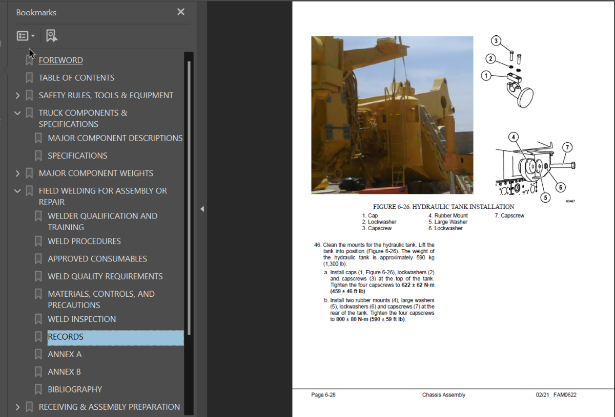 Komatsu 960E-2K Field Assembly Manual