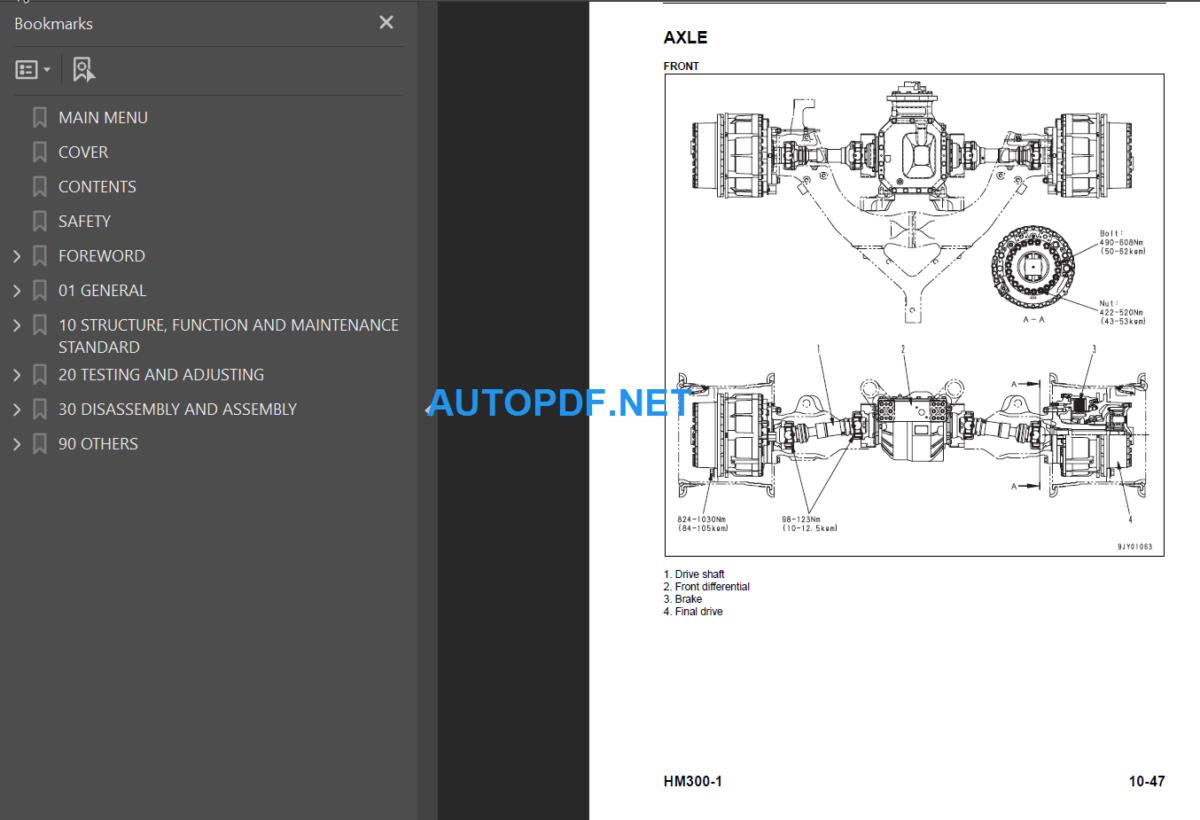 HM300-1 HM300-1L Shop Manual