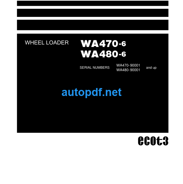 WA470-6 WA480-6 Shop Manual