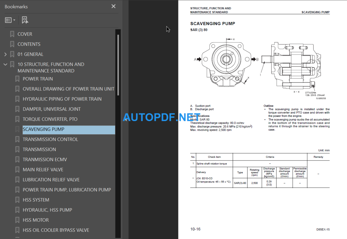 D85EX PX-15 Shop Manual