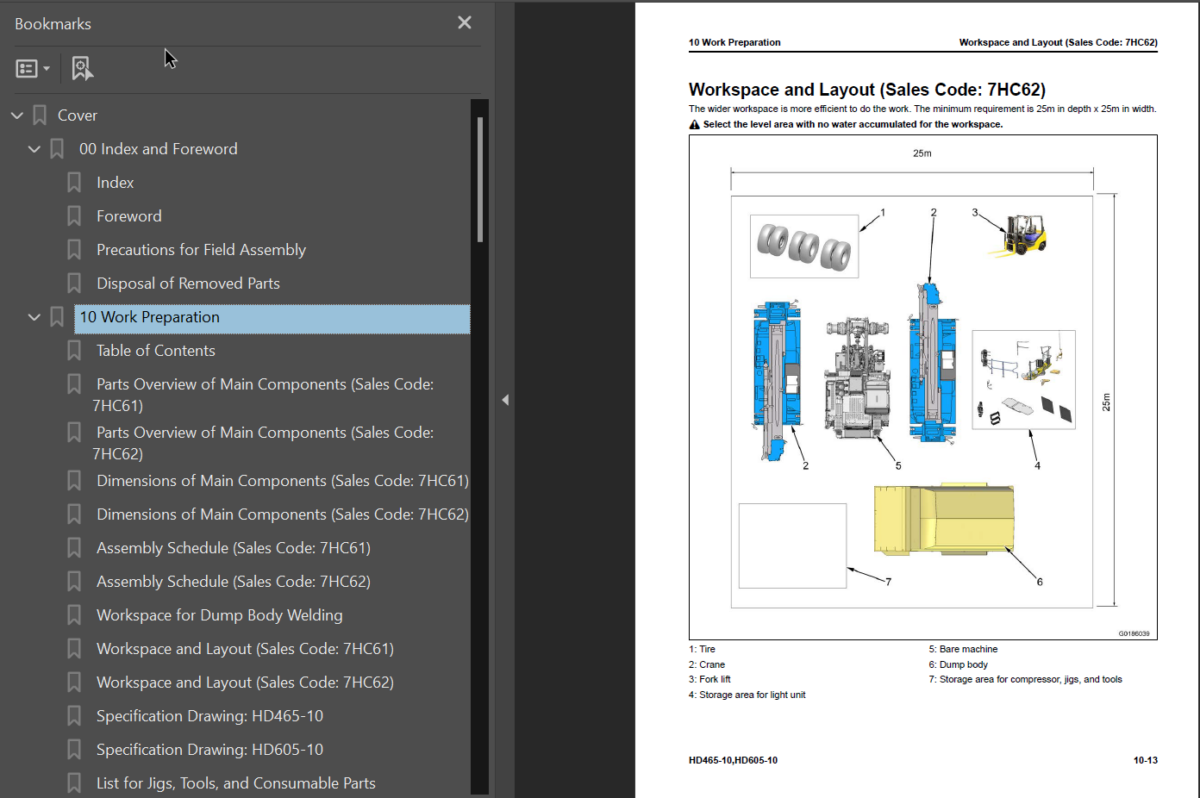 Komatsu HD465-10 HD605-10 Field Assembly Instruction