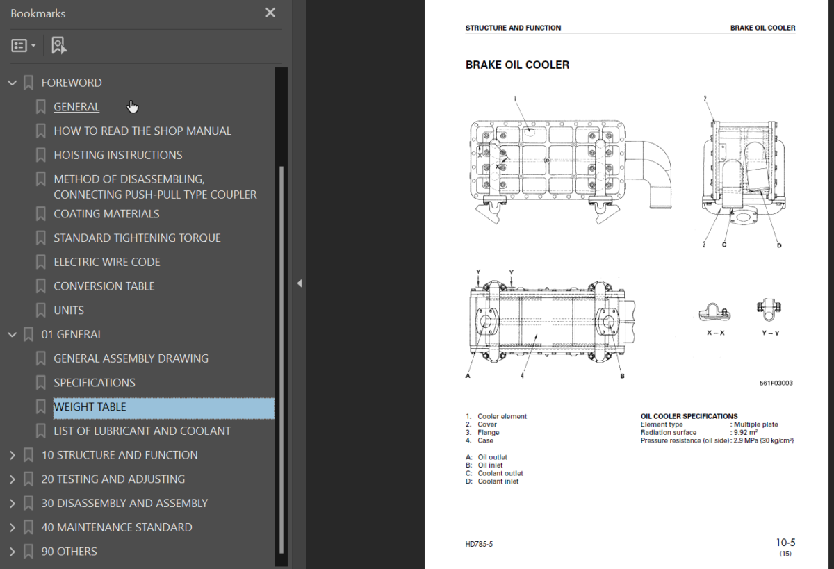 Komatsu HD785-5 (4001 and up) HD985-5 (1021 and up) (SEBM013918) Shop Manual