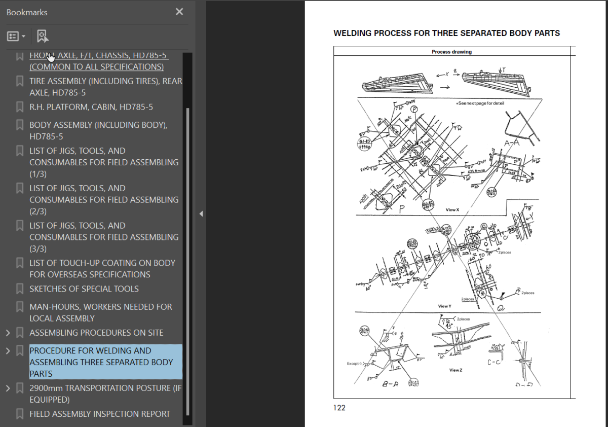 Komatsu HD785-5 Field Assembly Instruction