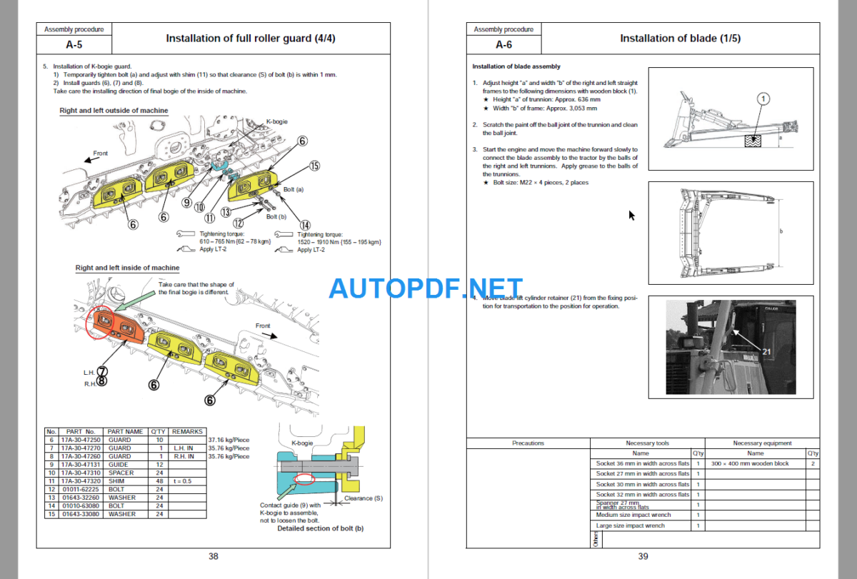 Komatsu Dozer D155AX-7 Field Assembly Instruction (90001 and up) (GEN00108-02)