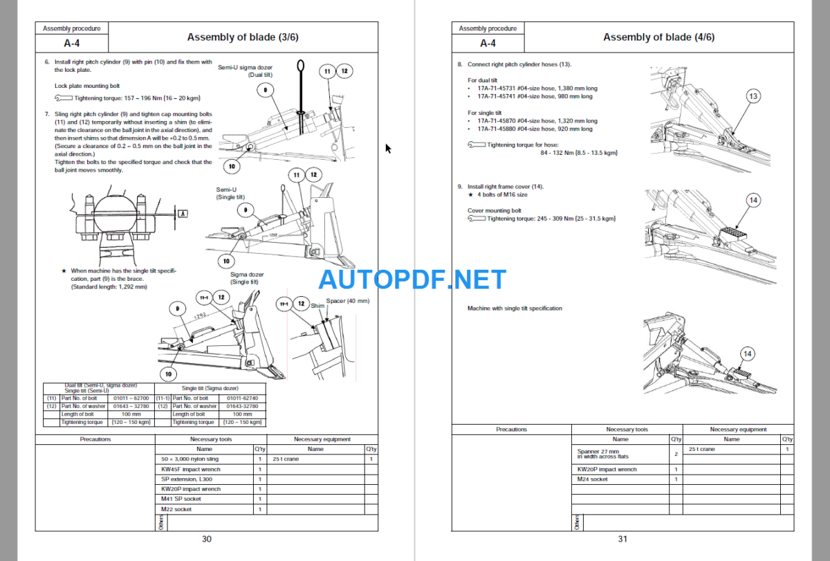 D155AX-6 Field Assembly Instruction