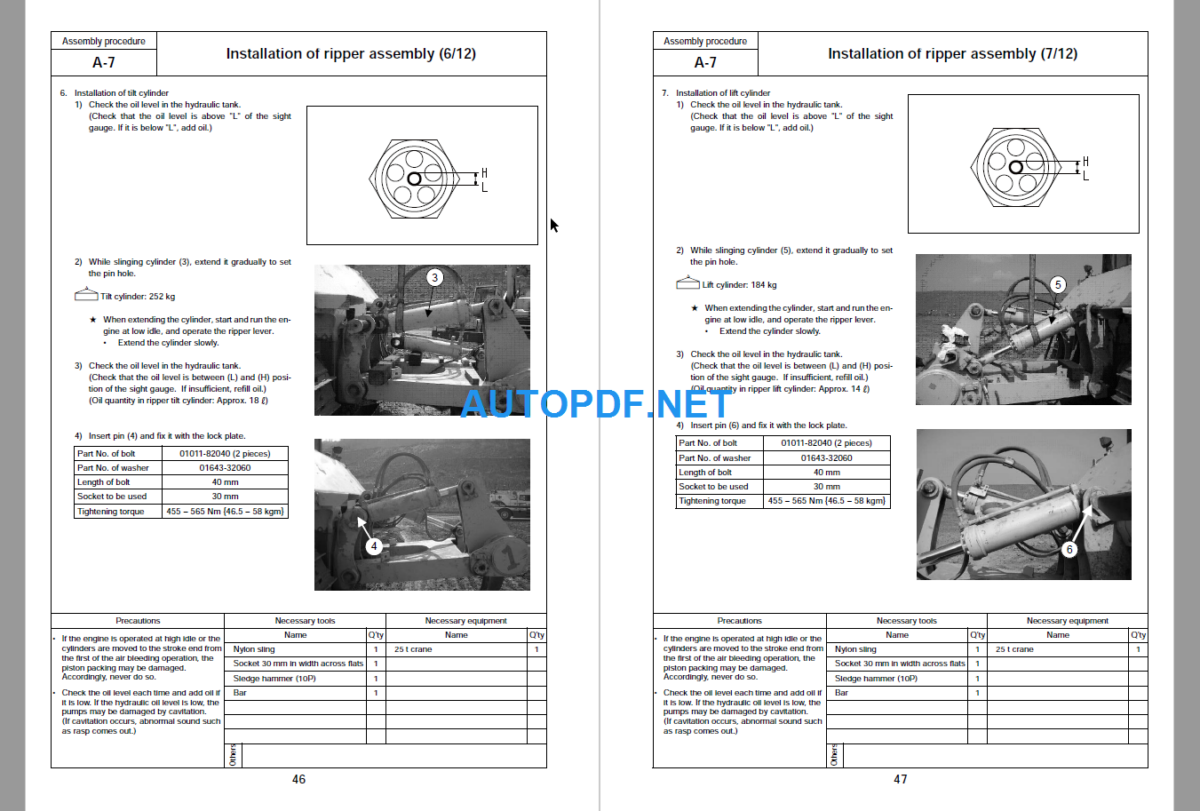 D155AX-6 Field Assembly Instruction