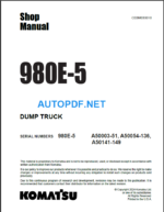 980E-5 (SN A50003-51 A50054-136 A50141-149) Shop Manual