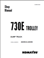 Komatsu 730E TROLLEY SN A30392 & A30393 Shop Manual