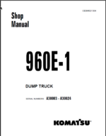 Komatsu 960E-1 (A30003-A30024) Shop Manual