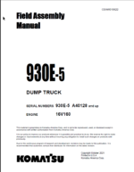 Komatsu 930E-5 (A40128 and up) Shop Manual