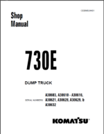 Komatsu 730E (A30603 A30610 - A30616 A30621 A30628 A30629 & A30632) Shop Manual