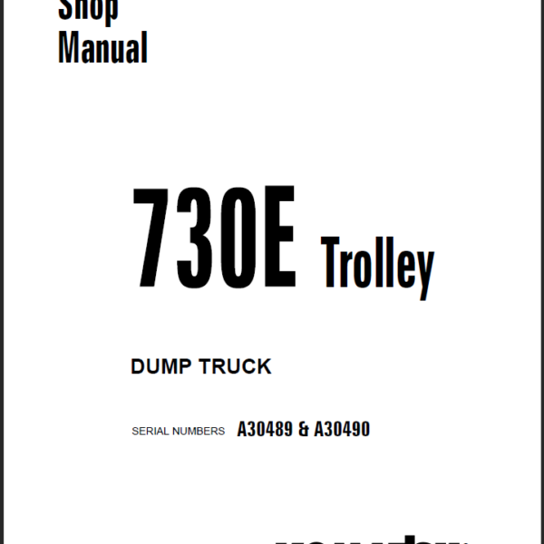 Komatsu 730E TROLLEY (A30489 & A30490) Shop Manual