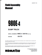 Komatsu 980E-4 Field Assembly Manual